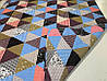 Літня ковдра-покривало 200х220см Лелека Текстиль Різнокольорові трикутники, фото 5