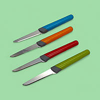 Набор цветных ножей для чистки и нарезки овощей и фруктов 4 штуки L 15 cm лезвие 6 cm VarioMarket