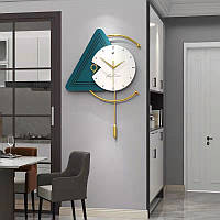 Часы настенные дизайнерские с маятником бесшумные Golden Elegance JT2180 / 40x58 см
