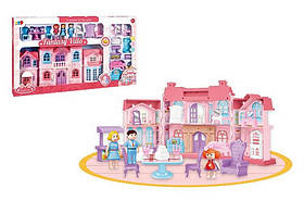 Іграшковий будиночок для ляльок (звук, музика, підсвітка, меблі, наклейки, 3 фігурки персонажів, 2 поверхи) 529