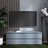 Широка Тумба для телевізора 1400 ЛТВ Лайт Еверест Дуб крафт Білий (140х38х49 см), фото 9