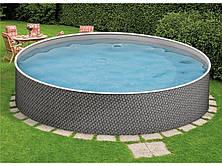Збірний каркасний басейн Azuro 3,6 x 1.2м Rattan (блакитна плівка 0,5 мм, морозостійкий), фото 3