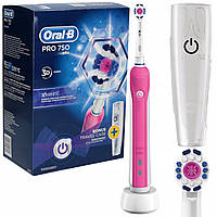 Электрическая зубная щетка Braun Oral-B D16 PRO 750 Pink (Оралби Д16 О750 Пинк)