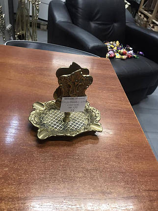 Підставка для сірників із латуні 12 х 13,5 см Stilars Італія 120, фото 3