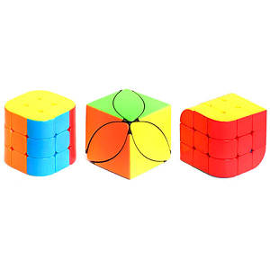 Головоломка Кубик Рубіка Bambi 7781 P з трьома кубиками різної форми (7781-RT)