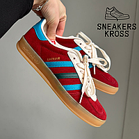 Мужские кроссовки Adidas Gazelle Bordo Blue, Кроссовки Адидас Газели, Adidas originals gazelle