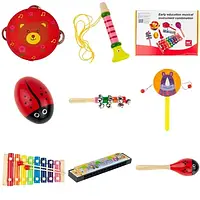 Набір дерев'яних музичних інструментів Ultimar 8 елементів дитячий кульмуляри Martom Ksl706389.