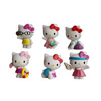 Привіт Кітті фігурки Hello Kitty Хеллоу Кітті дитячі іграшки 6 шт 4,2 см