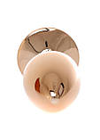 Металева золотиста анальна пробка з персиковою трояндою Red Gold Plug With Rose Peach, фото 6