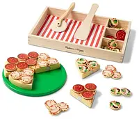 Melissa And Doug 10167 дерев'яна піца для нарізки + аксесуари Melissaanddoug.