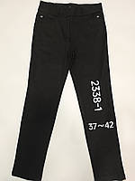 Жіночі легінси дайвінг стрейч на гумці супербаталії 37-42, колір чорний