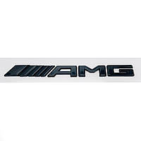 Автологотип шильдик эмблема надпись Mercedes AMG плоская чорний глянець Emblems 362281