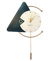 Годинник настінний дизайнерський з маятником безшумний Golden Elegance JT2180 / 40x58 см