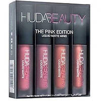 Набор жидких матовых мини-помад Huda Beauty Liquid Matte Minis, Pink Edition, 4*1,9 мл