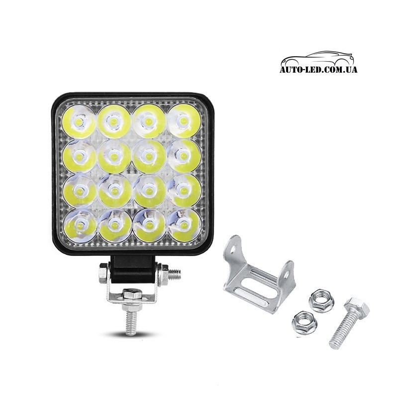 LED фара, світлодіодна лед фара WL-D6 mini 12-24V 48W (6500K) Алюмінієвий корпус