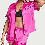 Піжама The Satin Short Pajama Set Fucshia Frenzy Size L, фото 2