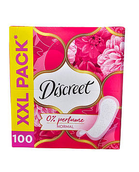 Гігієнічні прокладки щоденного використання Discreet 0% perfume XXL Pack 100 шт.