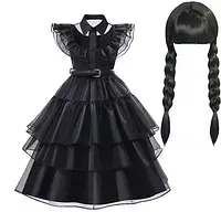 Костюм Ecovital сукня Wednesday Addams Outfit + перука 110/122 Ekowital.