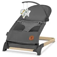 Качалка Lionelo June Air Bouncer - сірий графіт Grey Graphite.