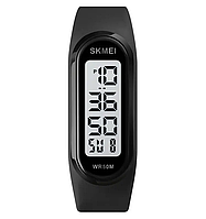 Наручные часы браслет Skmei 1666 (Черные с белым циферблатом) VCT