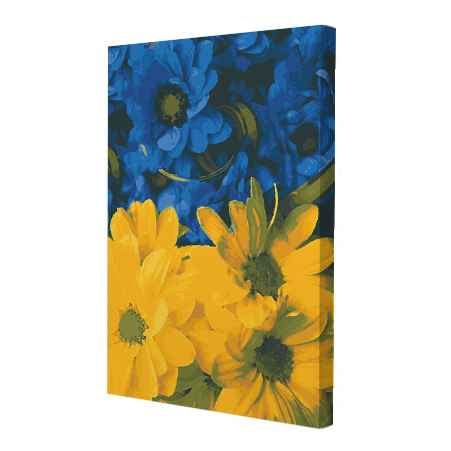 Картина за номерами Riviera Blanca Синьо-жовтий 28x40 см (RB-0536)