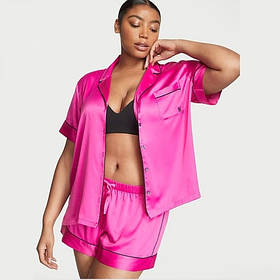 Піжама The Satin Short Pajama Set Fucshia Frenzy Size L