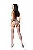 Еротичні колготки бодістокінгу білого кольору Passion S027 Talla, фото 2