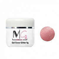 Гель камуфлирующий для наращивания MG Nails UV Gel Glitter Cover 5 мл (23606L')