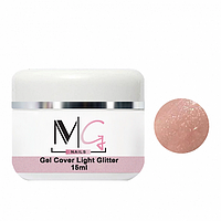 Гель камуфлирующий для наращивания MG Nails UV Gel Glitter Cover Light 15 мл (23603L')