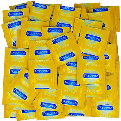 Презервативи анатомічної форми із натурального латексу прозорі Рasante Naturelle 72 штуки Talla