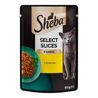 SHEBA® SELECT SLICES Ломтики с курицей в ароматном соусе Саше 85 г