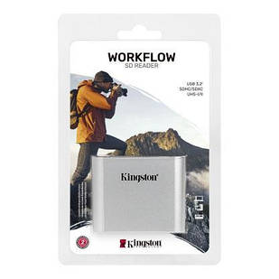 Кардрідер Kingston USB 3.2 Type-C > 2xSD UHS-II Workflow Срібний