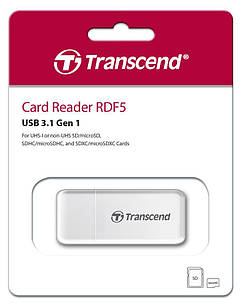 Кардрідер Transcend USB 3.1 Type-A > microSD/SD Білий