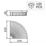 Полиця кутова FRAP F352-6, нержавіюча сталь, чорний, фото 5
