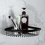 Полиця кутова FRAP F352-6, нержавіюча сталь, чорний, фото 2