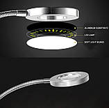 Настільна LED лампа - лупа FS-017 на затиску/прищіпці (збільшувальна лінза х3 з підсвічуванням), 5,5 Вт., фото 2