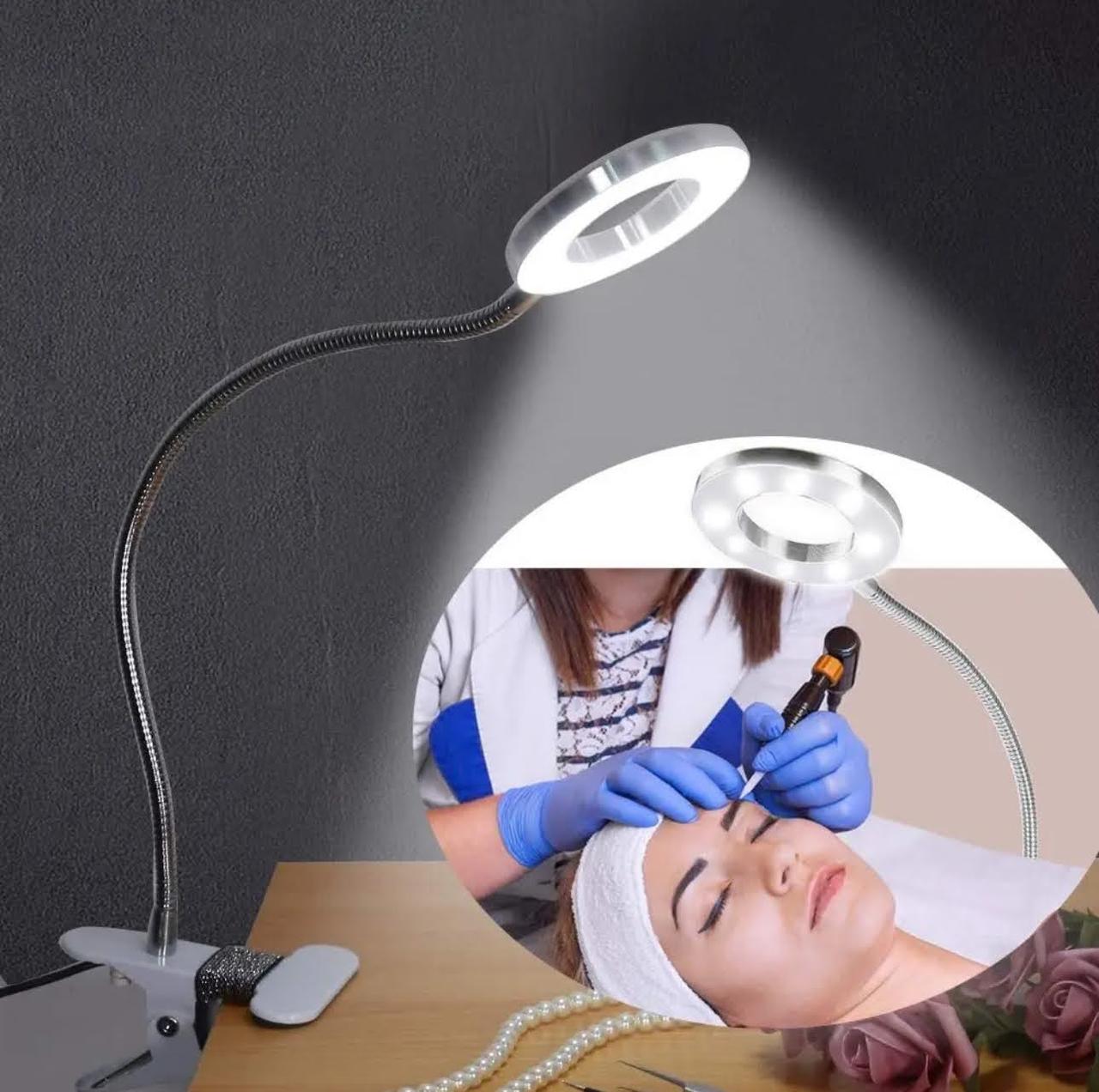 Настільна LED лампа - лупа FS-017 на затиску/прищіпці (збільшувальна лінза х3 з підсвічуванням), 5,5 Вт., фото 1