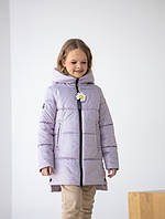 Удлиненная брендовая демисезонная куртка для девочки Милена Размеры 116-122, 122-128, 152-158