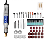 Мінішліфувальна машина-гравер-бормашина Hilda jd5202 з фрезами гравери мережеві, фото 4