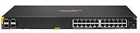 Комутатор HPE Aruba 6100, 24xGE, 4x1/10GE SFP Ports, PoE Class 4 370W, LT Warranty