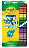 Маркери Crayola 24 шт фломастери товсті та тонкі що миються 24 268854.