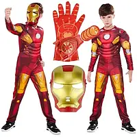 Карнавальний костюм Sibamy р.110-116 Iron Man Outfit Dispossiem маска рукавичка 110 / 116.