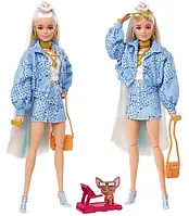 Набір лялька Barbie Extra Doll Blue Hhn08 16 + собака біговій доріжці Mattel.