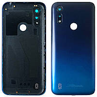 Задняя крышка Motorola Moto E6s 2020 XT2053 синяя оригинал Китай со стеклом камеры