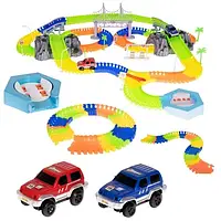 Машинка трек для дитячих ігор Iso Trade 11486 Race Track Car Tracks + 2 Cars гнучкі 293 штуки 480 см.