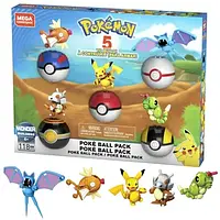 Mega Bloks Klocki Pokemon фігурки для побудови набору Construx Blocks Ball набір 5 тренажерів 118 елементів