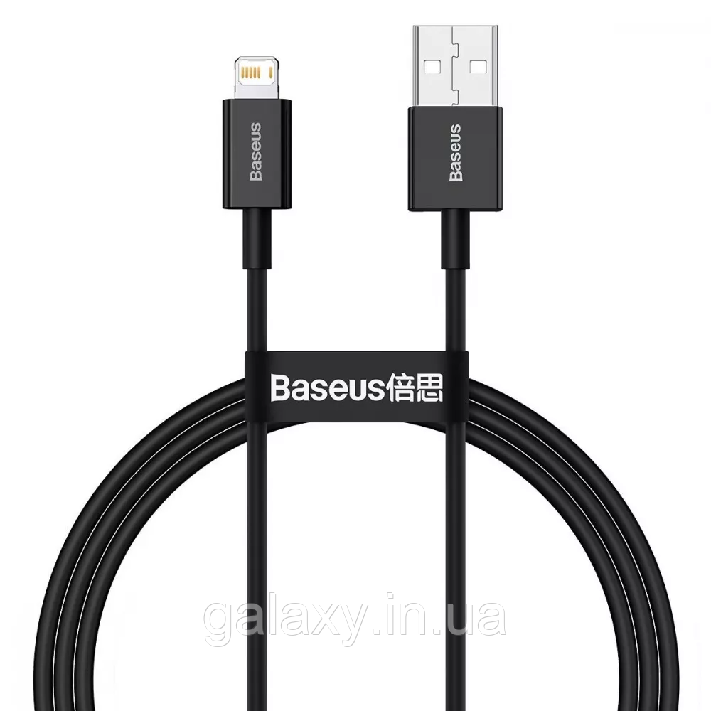 Кабель Baseus USB - Lightning 1метр 2.4A Superior Black CALYS-A01, фото 1