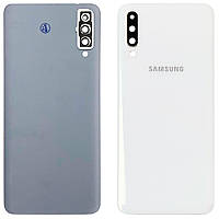 Задня кришка Samsung Galaxy A70 2019 A705F (біла оригінал Китай зі склом камери)