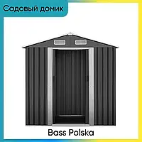 Современный металлический хозблок для дачи под ключ Bass Polska Сараи для сада 2 х 2,6 х 1,9 м Хозблоки