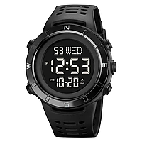 Мужские спортивные часы Skmei 2015 (Черные с черным циферблатом) VCT